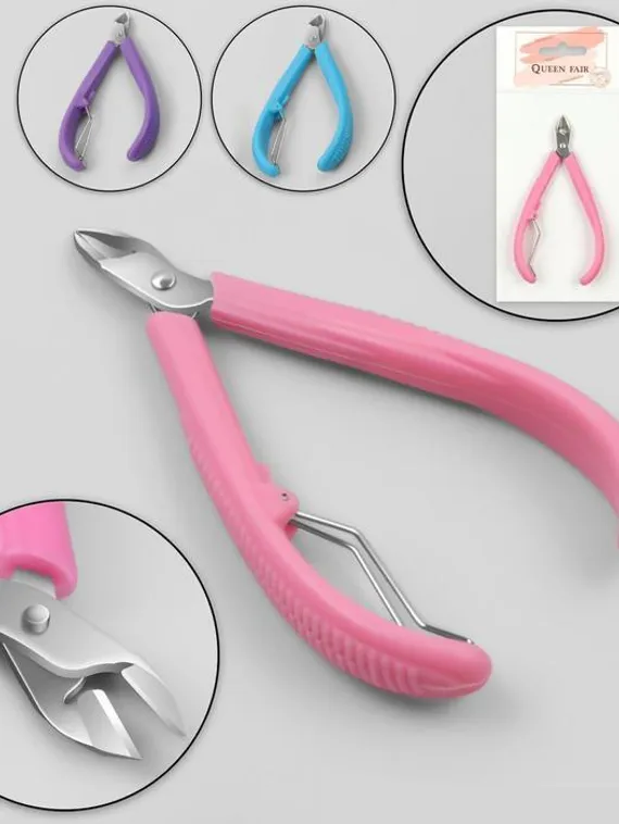 Кусачки маникюрные для кутикулы, 10,5 см, длина лезвия - 8 мм, цвет МИКС