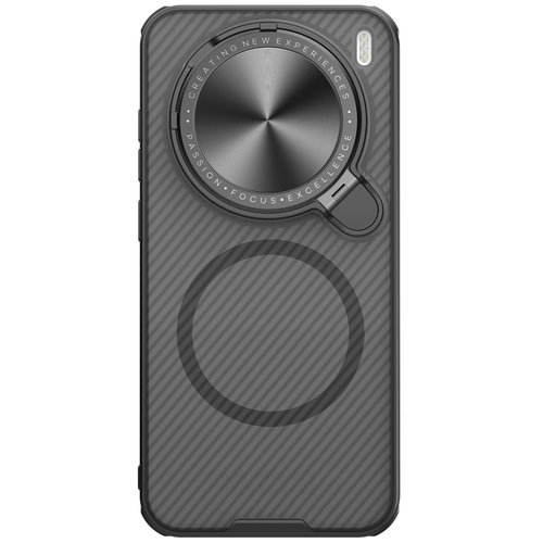 Чехол прозрачный тонированный (Transparent Black) от Nillkin с металлической крышкой и MagSafe на Vivo X200 Pro Mini, серия CamShield Prop Magnetic Case