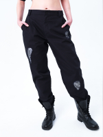 Брюки "Бессмертные" с пайетками. Черные