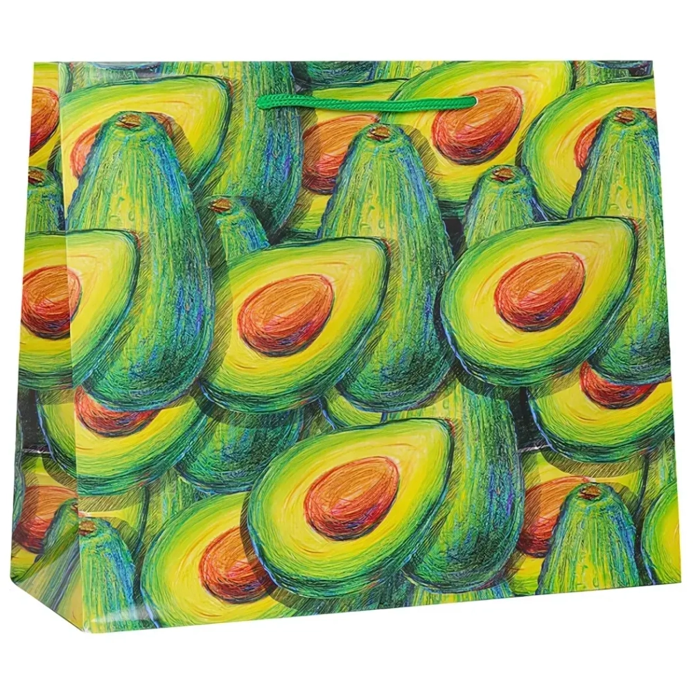 Пакет подарочный «Свежий авокадо» с глянц. лам. (горизонтальный) 32х26х12 см