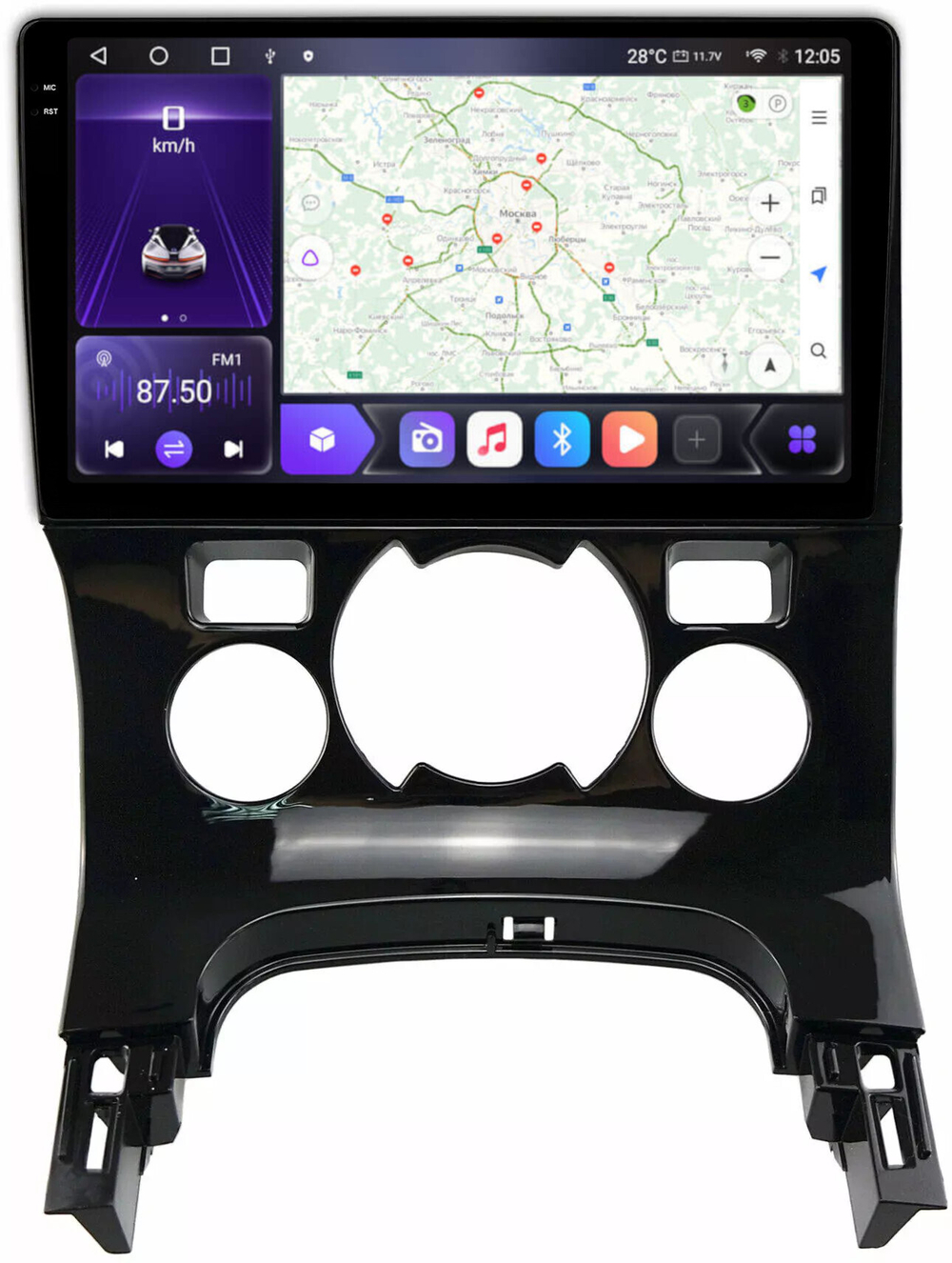 Магнитола для Peugeot 3008 2010-2017 (климат) - Carmedia OL-9965-A QLed+2K, Android 12, TS10,  CarPlay, 4G SIM-слот
