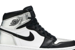 Кроссовки Jordan Air Jordan 1 High Og Retro "Silver Toe" (Женская размерная сетка)