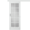 Купить Одностворчатая дверь купе эмаль VFD Glanta Polar белая остеклённая