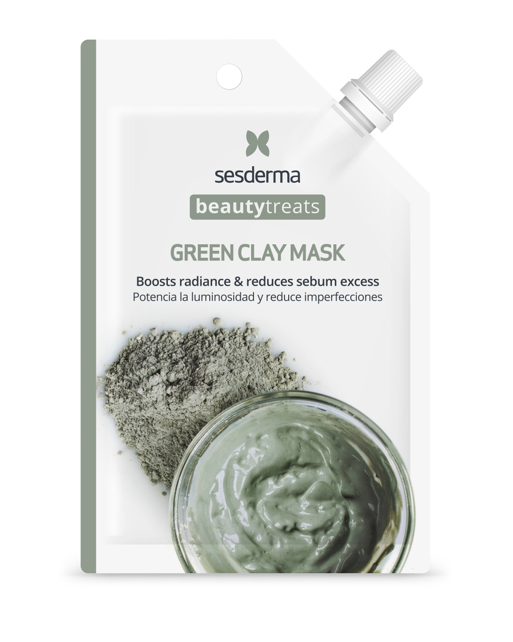 Sesderma BEAUTYTREATS Green Сlay Mask - Маска для лица с зеленой глиной и экстрактом зеленого чая, 25 мл