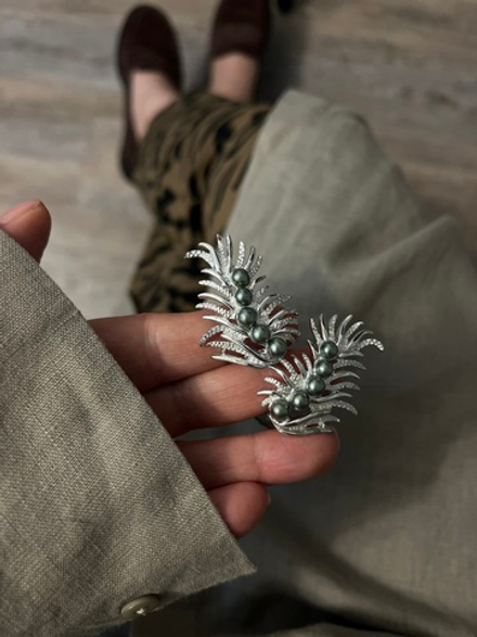 Клипсы перья Sarah Coventry