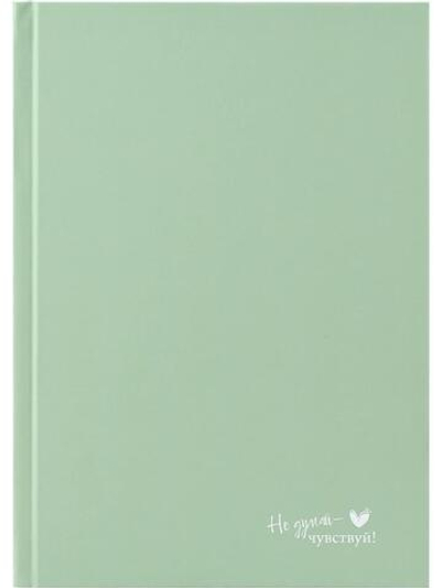 Ежедневник А5 128л. недатир. Пастельный зелёный, 7БЦ, софт-тач однотонный (Проф-Пресс)