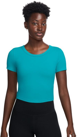 Женская теннисная футболка Nike One Fitted Dri-Fit Short Sleeve - небесный