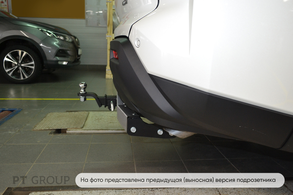 Фаркоп PT GROUP /съемный квадрат/ с нержавеющей накладкой для Nissan Pathfinder 2022-(паспорт и сертификат в комплекте)(без электрики) арт.NPA-22-991124.00