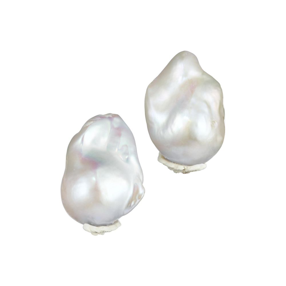 Серьги-пуссеты с жемчужиной