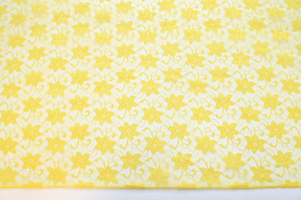 Гипюр желтый