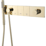 Встраиваемый смеситель для душа и ванны Boheme ZODIAC 132-SYS-G с ручным душем, GOLD