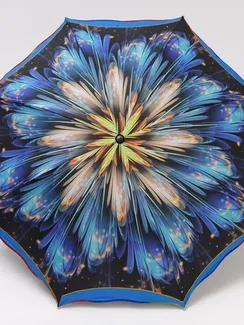 Зонт механический «Цветок», 4 сложения, 8 спиц, R = 47 см, рисунок МИКС