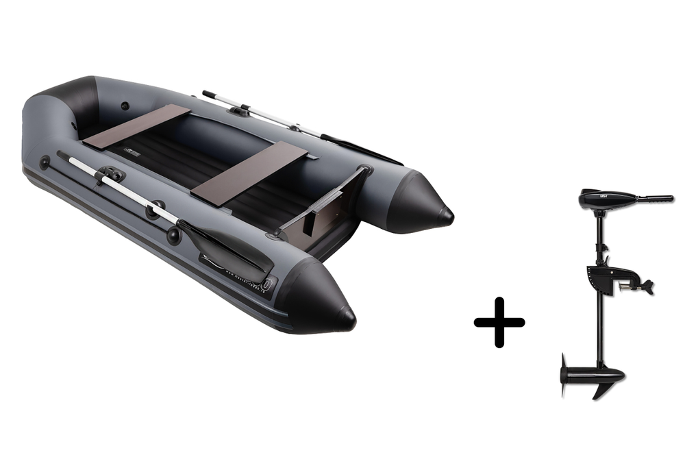 Аква 2800 НДНД графит-чёрная + BST 36 L (комплект лодка + электромотор)