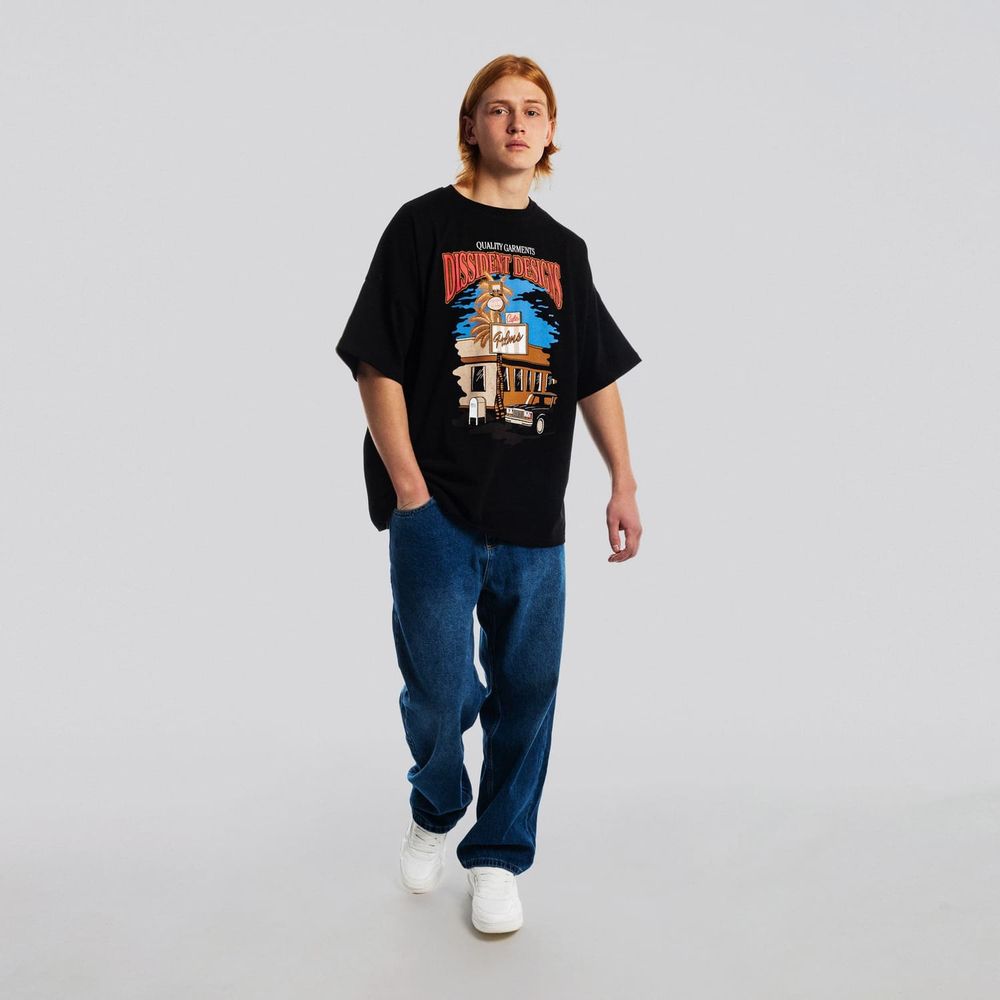 Купить Футболка Dissident Twin Palms Cafe черная Футболка Dissident Twin Palms Cafe черная