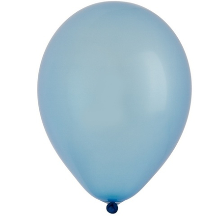 Воздушные шары Весёлая Затея, металлик синий, 50 шт. размер 10" #1102-1568