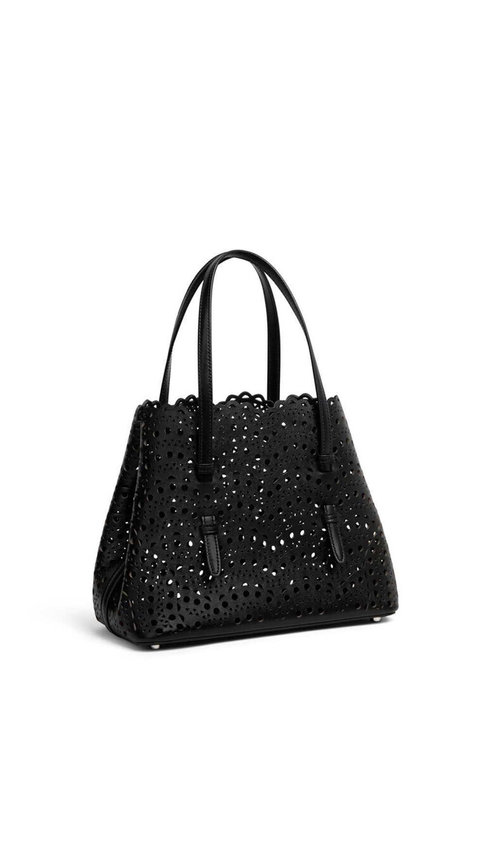 ALAÏA СУМКА MINA 25 ИЗ ТЕЛЯЧЬЕЙ КОЖИ, ЧЕРНЫЙ