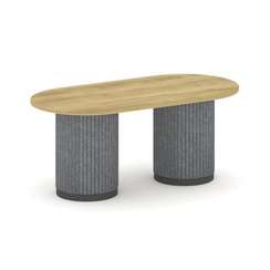 Felto Стол переговорный овальный PR.C.SPRG-006.D Дуб Винченцо/Металл Антрацит/Морская Галька 1800*90