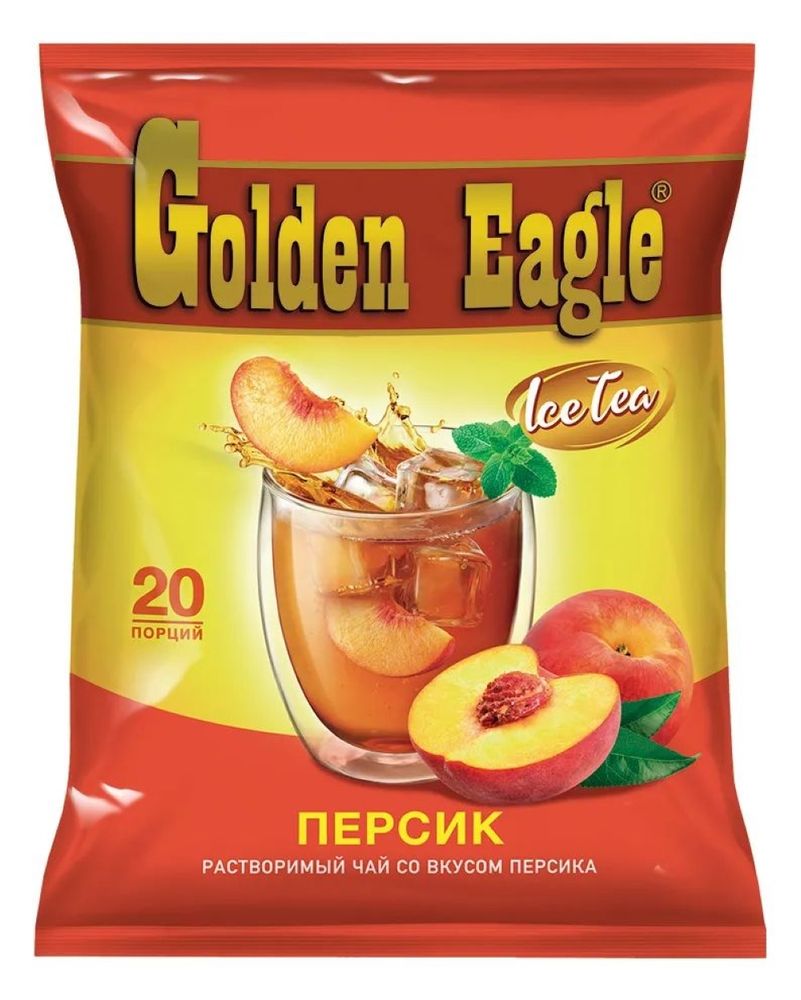 Чай Golden Eagle растворимый со вкусом персика 20 шт