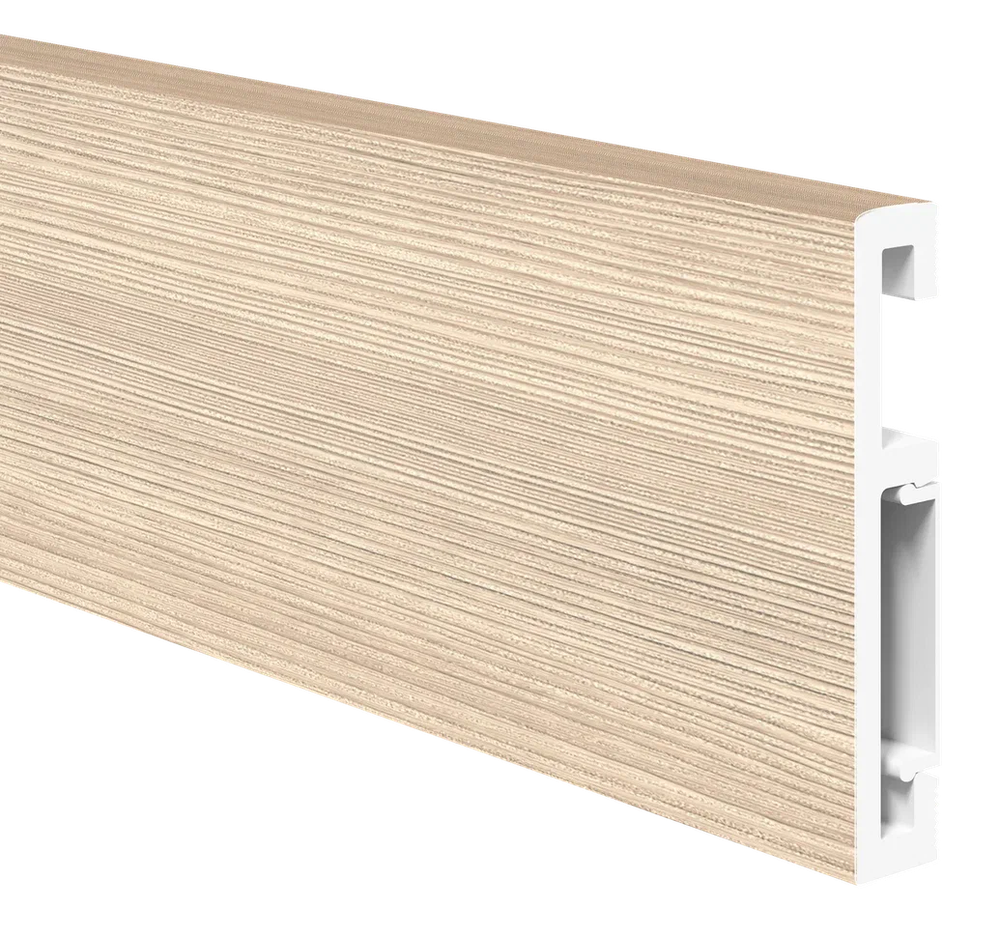 Напольный плинтус ПВХ Foresta Grace Лиственница крем FG 015 2000х70х13 мм
