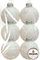 Набор пластиковых шаров Серпантин, 65 мм., 6шт., белый, ПромЕлка (НШИПЛС-65White)