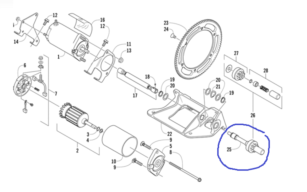 Привод стартера Arctic Cat 0745-253