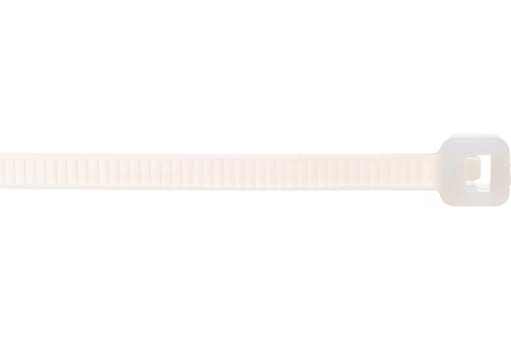 Нейлоновая кабельная стяжка REXANT 250x3,6мм, белая 100 шт/уп 07-0250