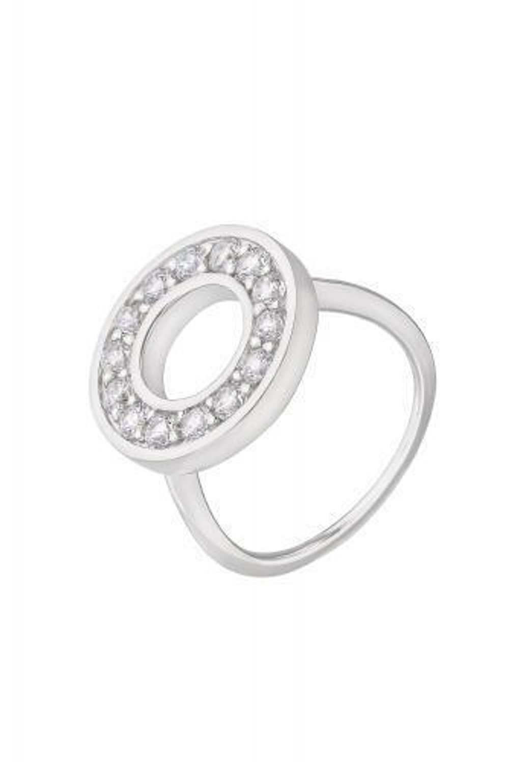 Кольцо сборное из серебра со вставками из выращенной голубой шпинели и бесцветных фианитов