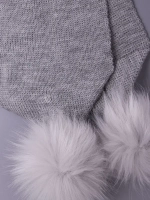 Шарф зимний вязаный с помпонами для детей