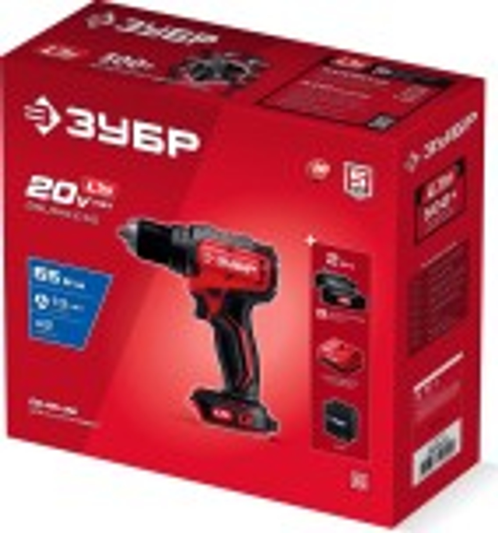 Дрель-шуруповерт аккумуляторная ЗУБР ДБ-65-22