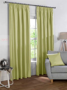 Silky (оливковый). Шторы из люкс-сатена однотонного.