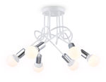 Потолочный светильник в стиле лофт TR80417/5 WH/CH белый/хром E27/5 max 60W D690*370