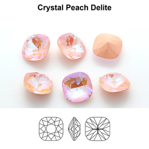 A4470 Cushion Square Aurora - Crystal Peach DeLite