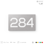 Номер на дверь 284, табличка на дверь для офиса, квартиры, кабинета, аудитории, склада, серая 120х70 мм, Айдентика Технолоджи