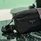 Сумка Prada на плечо из нейлона и сафьяновой кожи, черный