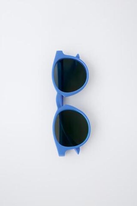 ZARA СОЛНЦЕЗАЩИТНЫЕ ОЧКИ В ТОНКОЙ ПЛАСТИКОВОЙ ОПРАВЕ, ГОЛУБОЙ