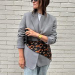 Платок каре 90*90см, ЛОШАДКИ на чёрном