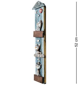 KK-731 Панно «Три кота под крышей» шамот