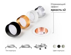 Ambrella Корпус светильника встраиваемый для насадок D60mm MR16 Корпуса 60mm C6526