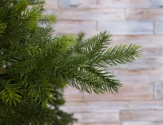 Ель Датская 185 см., 312 LED ламп, 100% Литая хвоя, Black Box (74586)