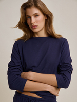 Лонгслив Robbie Longsleeve Navy Blue in Hemp