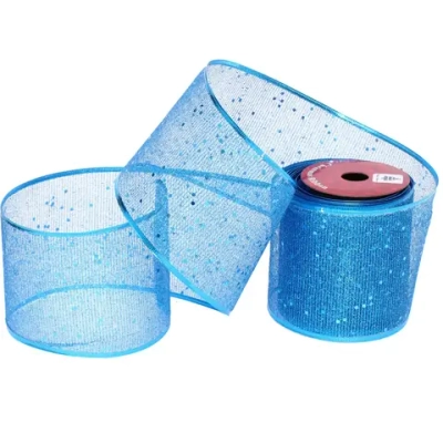 Лента для декорирования «Мерцание» 10 см, 2,7 м, Сапфир