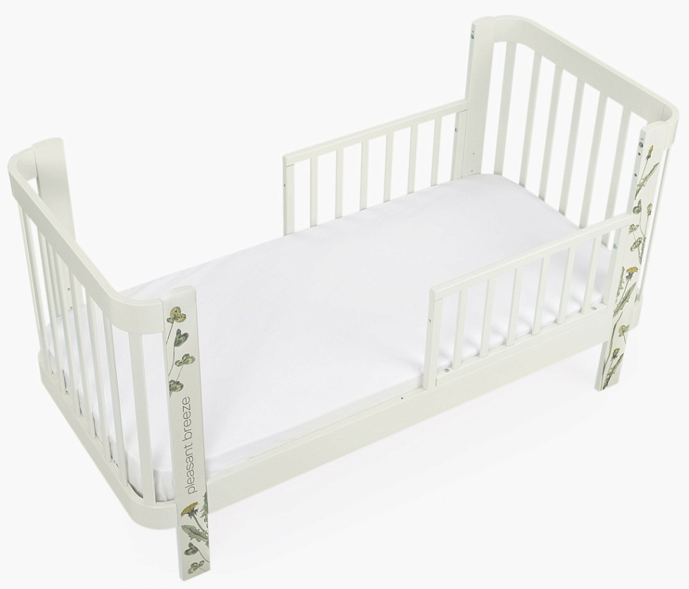 Детская кроватка-трансформер Happy baby Mommy Love в комплекте с расширением 160х70 sage