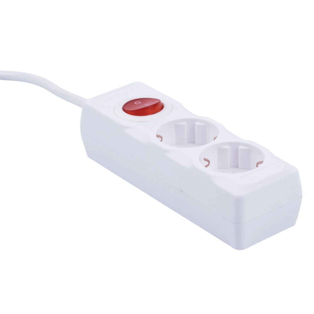 S-GCU2-3B WHITE Удлинитель серии Ultra. шнур 3м.. 2 гнезда. 16A. с-з. Белый. TM Uniel