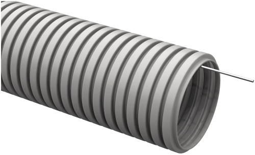 Гофра электроизоляционная ПВХ д16мм с протяжкой серая метраж