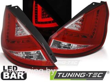 Задние фонари для Ford Fiesta VII 5D (12-15) LED Red Crystal