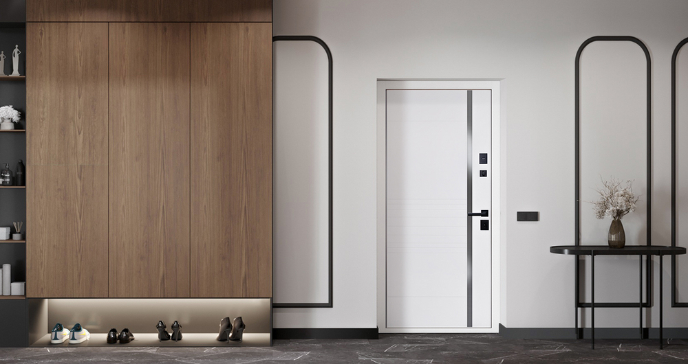 Стальная дверь "Обсидиан" 3D (адаптированная замковая часть). Заказная модель.