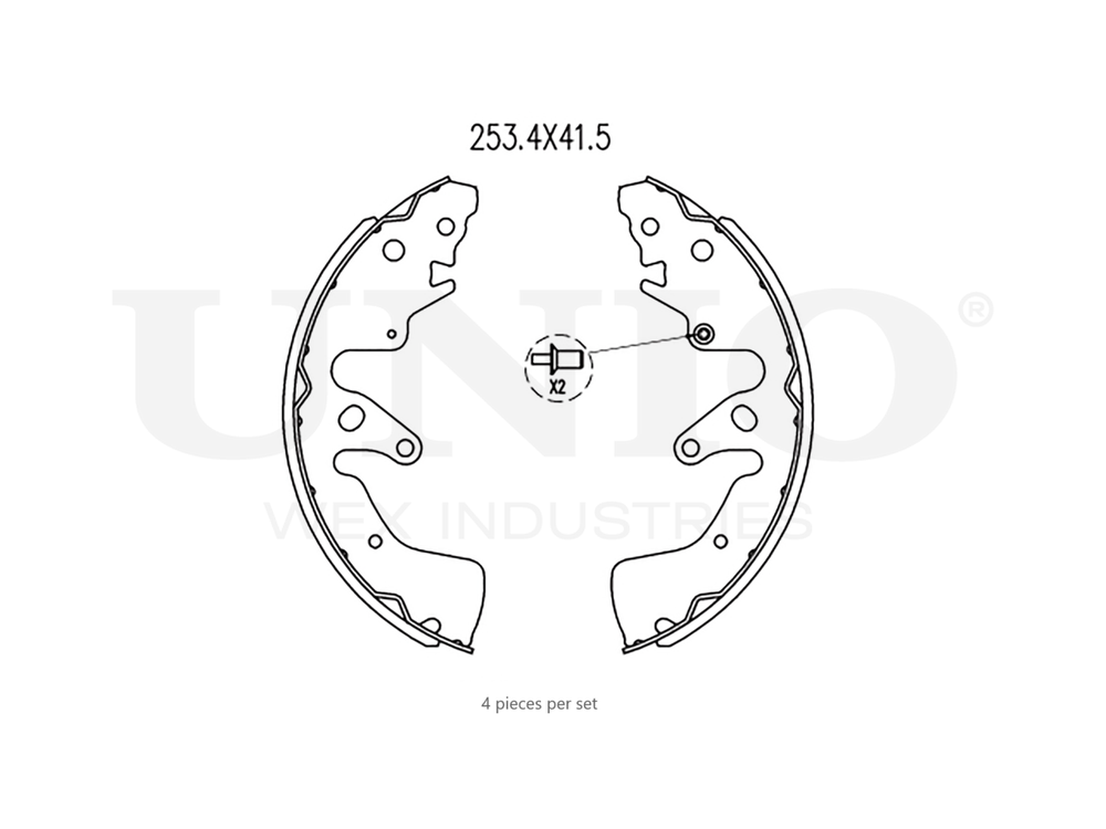 Колодки тормозные бараб. задние UNIO BRP-10017
