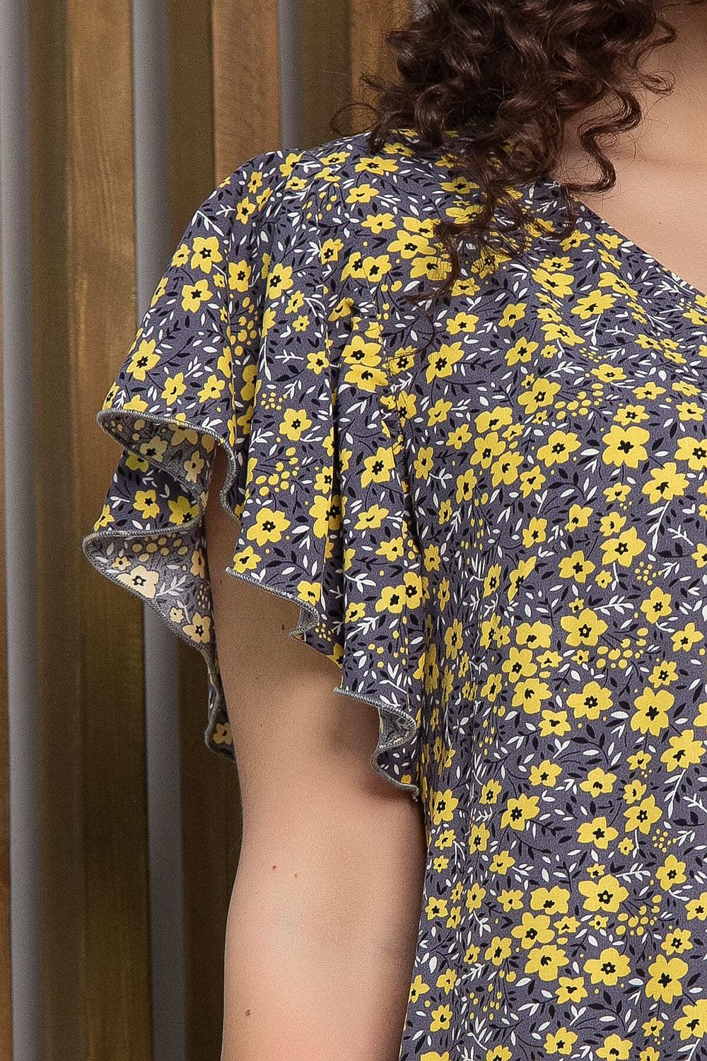 Платье Мелодия любви (серо-желтое) П13364-4М LT Collection