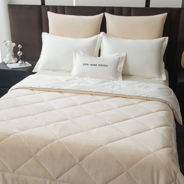 Комплект постельного белья с одеялом Сатин Вельвет Премиум «Утренняя прохлада»