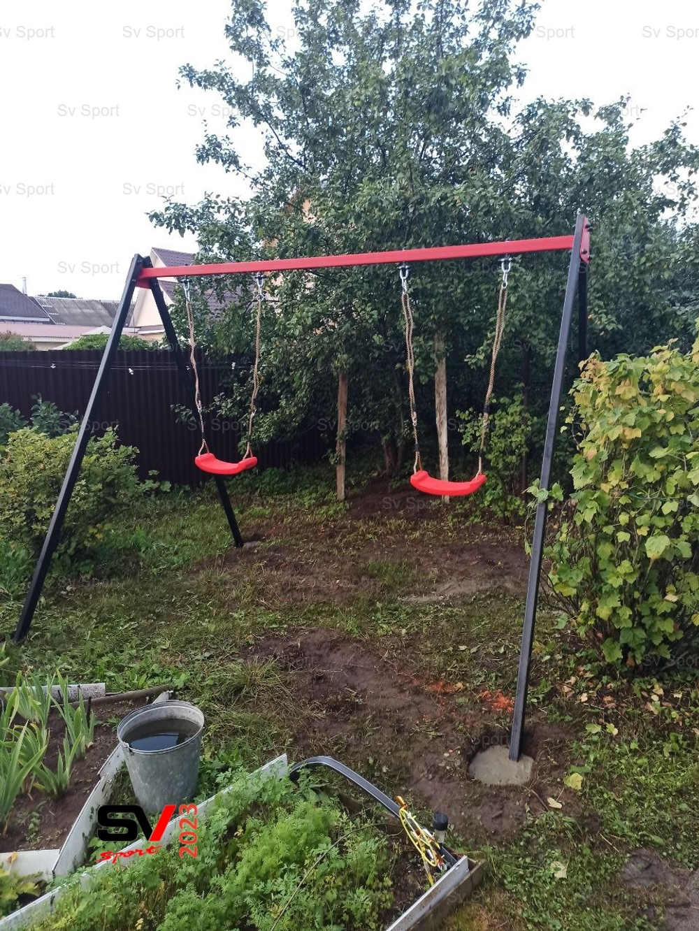 Монтаж уличных качелей Sv Sport